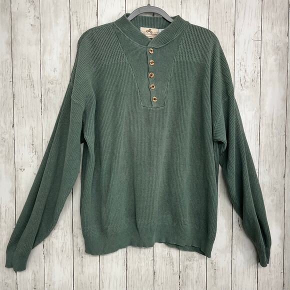 Eastern Mountain Sports Heavy Knit Long Sleeve Warm Five Button Henley Sweater - Picture 1 of 8